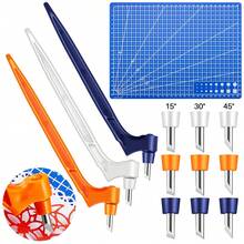 Craft Cutting Tools 360-Degree Rotating Carbon Steel Replacement Blade Cutting Mat DIY Paper Craft Scrapbooking - orange white blue - View 1