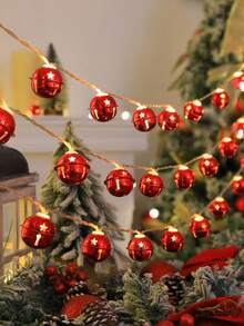 1pc 10 Led 2m Red Bell Shaped Decorative String Light For Yard, Home, Party, Holiday, Wedding, Pathway, Birthday, Village, Festival, Seasons Decorations - Yellow - View 3