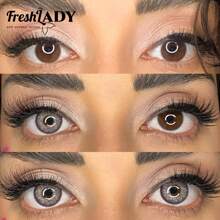 FRESH LADY Freshlady 返校隐形眼镜 Pupilentes Moonlight Pansy 彩色隐形眼镜 1 年抛型 万圣节服装角色扮演