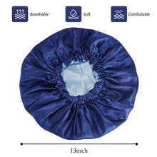 1 件装女士睡眠用缎面丝绸发帽，自然发质