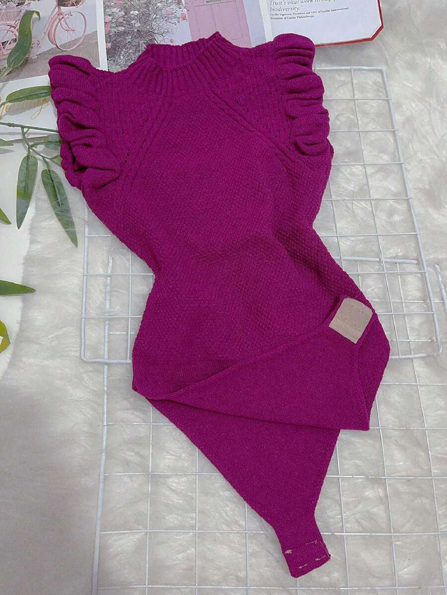 Women Bodysuits - 中紫紅色 - 查看 1