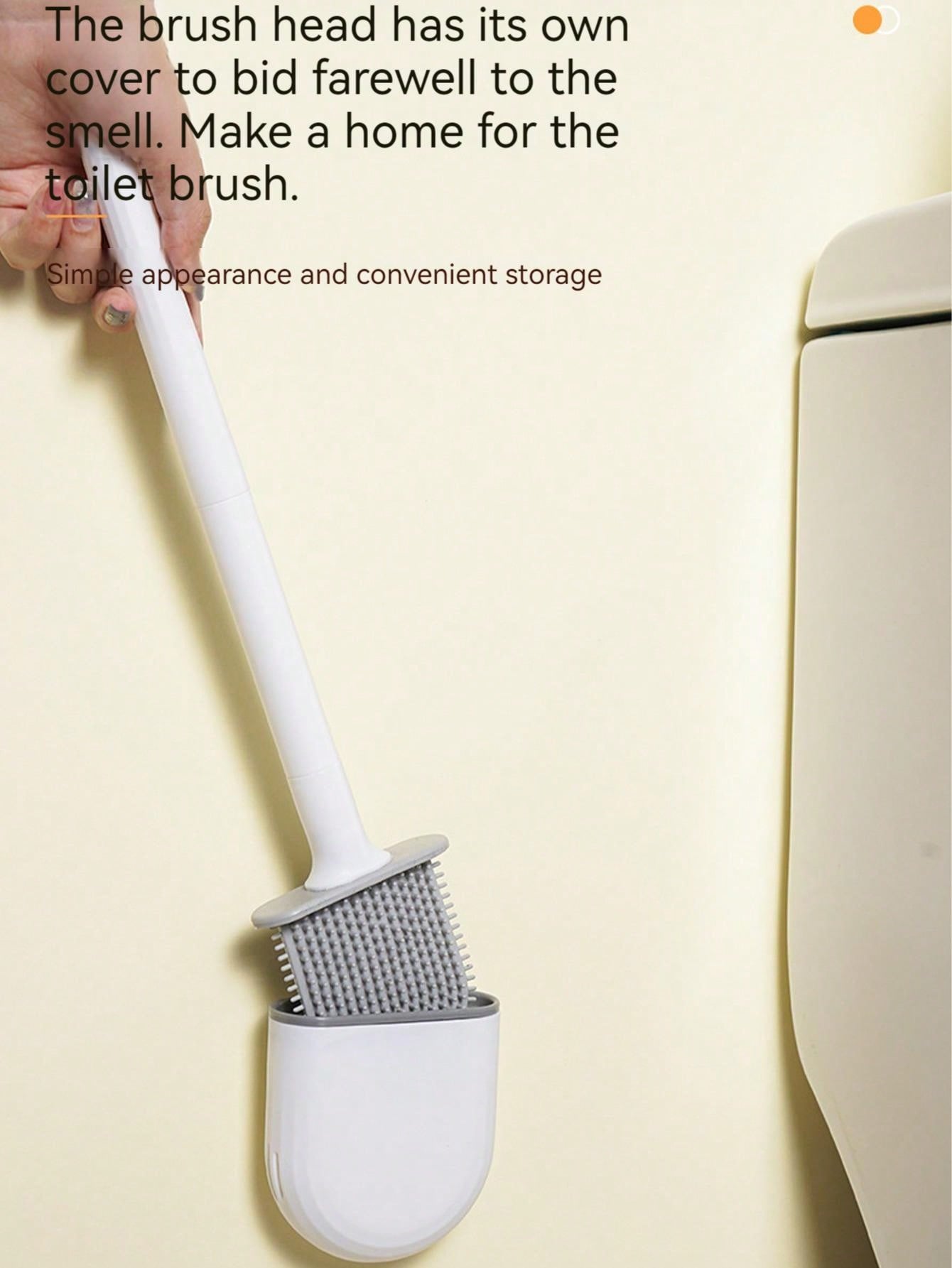 Soft Glue Toilet Brush With Gapfree Cleaning Brush With Detachable