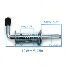 Galvanized Iron Spring Loaded Bolt Latch For Trailer, Truck, Container - Baby Blue - View 2