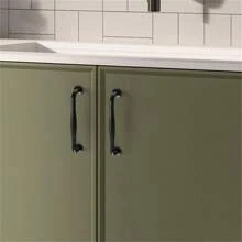 1 Pc / 2 Pcs Aluminum Alloy Black Kitchen Cabinet Handles And Knobs Drawer Knobs Cupboard Wardrobe Door Pulls Dresser Handle Furniture Hardware