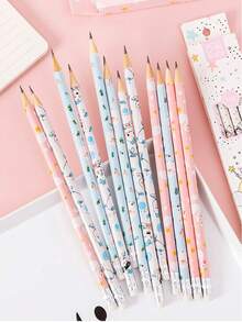 6入組羊設計鉛筆 - 薄荷綠 - 查看 5