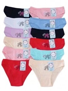 Women's Underwear 6 Pieces Size (S,M,L) - 彩色 - 查看 2