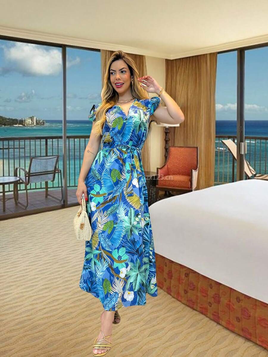 Women Dresses - Màu xanh lam - Xem 1
