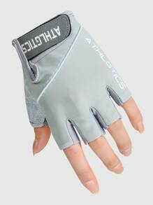 1 Cặp Găng Tay Thể Thao Nửa Ngón Tay Cho Quả Tạ Tập Nâng Trọng Lượng, Đi Xe, Chống Trơn Trượt, Thoáng Khí Và Chống Callus - màu xanh lá - Xem 2