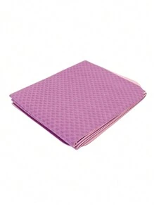 Tím + Màu hồng 183*61CM Màu kép Gấp lại 4MM Tấm thảm Yoga - Màu tím - Xem 8