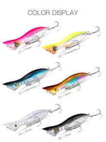Señuelos de pesca Kingdom SNAKEPOP hundibles y flotantes de 95mm, 115mm y 135mm, cebos de palo duros con reflejo de luz Wobblers para lubina de mar - Plateado - Ver 8