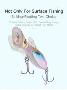 Señuelos de pesca Kingdom SNAKEPOP hundibles y flotantes de 95mm, 115mm y 135mm, cebos de palo duros con reflejo de luz Wobblers para lubina de mar - Plateado - Ver 6