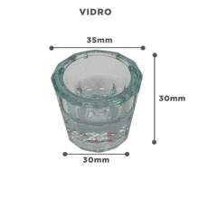 Pote Dappen de Vidro - Lysanda - odontologia, estética, henna - Transparente - Visão 2