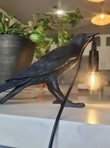 1 件吉祥鳥檯燈,可愛檯燈,獨特動物形狀裝飾燈,黑色裝飾,鳥類裝飾,藝術裝飾,家居裝飾,適合客廳、臥室 - 黑色 - 查看 4