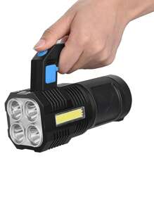 Linterna Led de Mano 2 en 1 Recargable - Negro - Ver 4