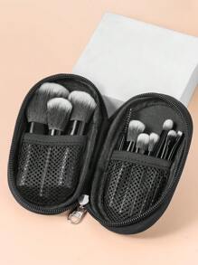 Makeup Brush Sets,10pcs Minimalist Multifunctional Cosmetic Brush With Makeup Brush Bag For Travel,Brush Set,Makeup Brush Kit,Make Up Brush Set,Make Up Set Complete,Makeup Brush Set,Complete Makeup Kit,Brush Kit,Brushes Makeup Set,Makeup Gift Set,Set - Black - View 3