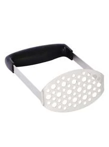 1pc Stainless Steel Masher For Potatoes, Sweet Potatoes And Garlic - Silver - View 2