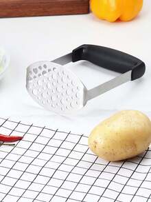 1pc Stainless Steel Masher For Potatoes, Sweet Potatoes And Garlic - Silver - View 5