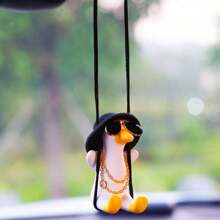 Car Mirror Hanging Accessory, Swing Duck Car Pendant, Cute Car Decoration For Teenagers