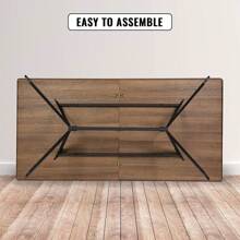 DC DICLASSE 71"x35.5" Dining Table for 6-8 Mid-Century Modern Rectangle Wood Kitchen Table Farmhouse Dining Table Balcony Cafe Bar Conference - màu óc chó - Xem 7