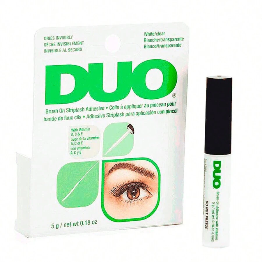 Pegamento de pestañas Duo Verde Original Libre de Latex americano - transparente - Ver 1