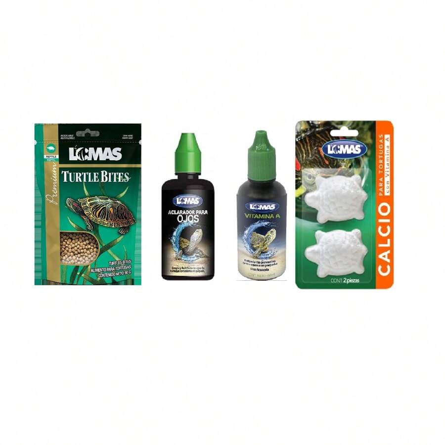 Calcio Aclarador De Ojos Vitamina A Y Alimento Para Tortuga - Multicolor - Ver 1