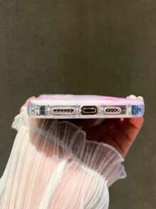 1 Ốp lưng điện thoại chống sốc đệm khí nhuộm màu nghệ thuật màu hồng, tương thích với iPhone, dành cho cả nam và nữ - Hồng - Xem 4