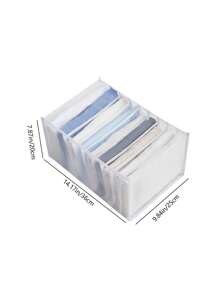 1入組大型衣櫃衣物組織者9個網格，可折疊的衣物收納盒掛在衣櫃裡，衣物儲存箱，可水洗折疊式抽屜衣物隔層收納盒，可存放於衣櫃臥室宿舍房內的收納袋衣物收納抽屜收納櫃衣櫥收納袋學校收納袋老師收納袋 - 白色 - 查看 5