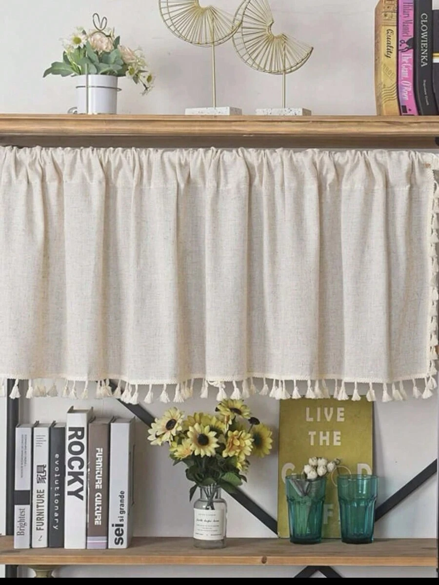 1入組搖滾裝飾掛簾,適用於廚房的窗戶/門/櫥櫃 - 米色 - 查看 1