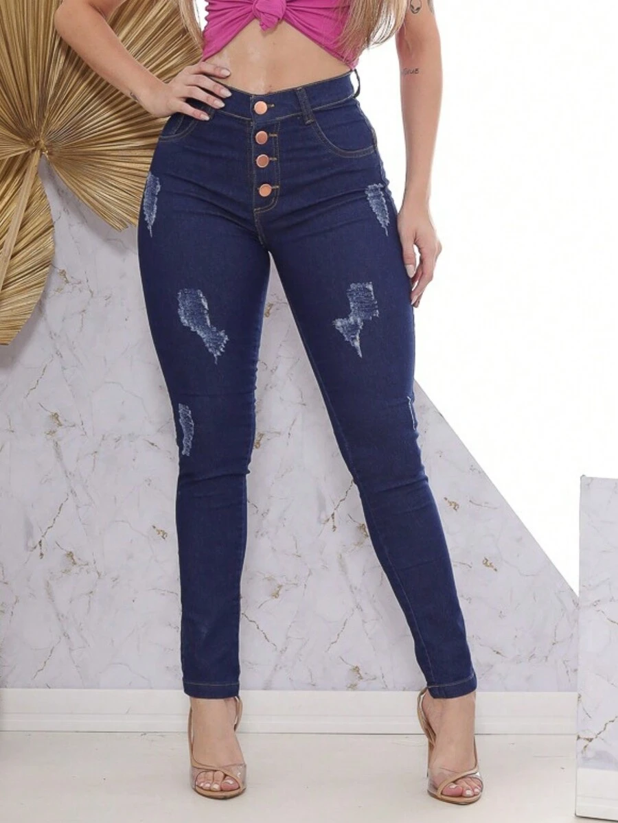 Women Jeans - Rửa tối - Xem 1