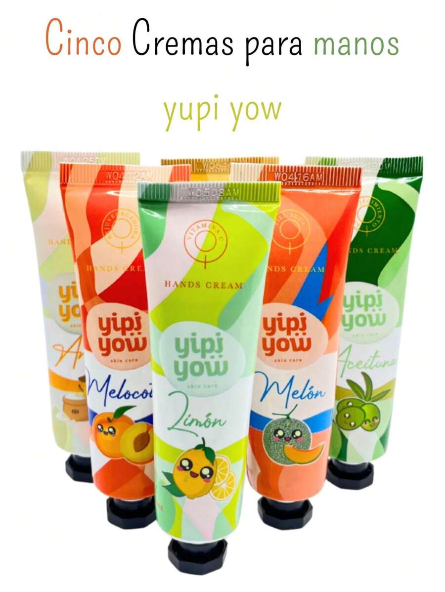 5 cremas para manos yipis yow para piel seca y vitaminas incluidas olor natural Hands Cream - Multicolor - Ver 1