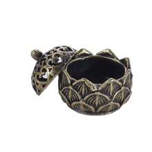 1 Piece Of Mini Hollow Lotus Zinc Alloy Small/Large Incense Burner - Yellow - View 7