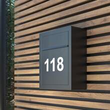 Reflective Number Stickers For Mailbox/Doorplate, 3 Inch/4 Inch, Printed Sticker Labels - White - View 4