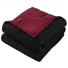 HIG 3pcs Down Alternative Comforter Set - All Season Reversible Comforter With Two Shams - Quilted Duvet Insert With Corner Tabs - Box Stitched - Breathable, Soft, Fluffy - màu đen - Xem 7