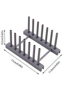 1個17*11*2厘米灰色塑料碗架,鍋蓋架,廚房收納架和排水架