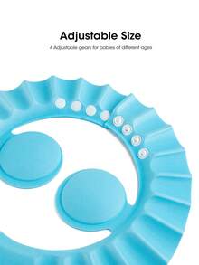 1pc EVA Adjustable Baby Bath Cap - Blue - View 4