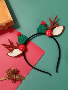 1 chiếc mũ len tai ông già Noel hình gạc tuần lộc và nấm & băng đô ông già Noel cho tiệc Giáng sinh - Nhiều màu - Xem 3