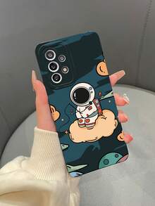 1入組tpu啞光太空人&眼睛印花手機殼,適用於iphone、三星、小米 - 彩色 - 查看 2