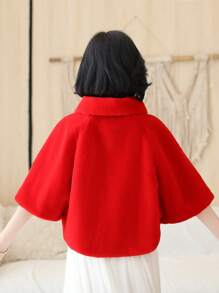 1 قطعة كاب أبيض فاخر وشاح قابل للاستخدام للنساء، مناسب للارتداء في فصل الشتاء، مناسب لفستان الزفاف وحفلات المساء الرسمية، سميك ودافئ