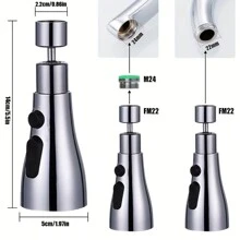 Faucet Extender & Spray Head For Kitchen Sink, Pull-out Kitchen Faucet Sprayer, Small Shower Nozzle For Sink, Adjustable - Silver - View 10
