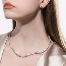 ANU JEWEL D顏色VVS1莫桑石水鑽925純銀耳釘 - 白色 - 查看 8