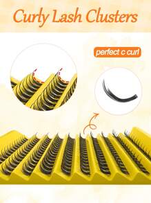 160pcs 11-13mm Mixed Length Single Cluster False Eyelashes, Segmented Pointed Tips, Individual Lashes, Individual Lash Extensions - Black - View 8