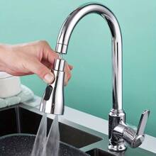 Faucet Extender & Spray Head For Kitchen Sink, Pull-out Kitchen Faucet Sprayer, Small Shower Nozzle For Sink, Adjustable - Silver - View 7