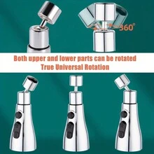 Faucet Extender & Spray Head For Kitchen Sink, Pull-out Kitchen Faucet Sprayer, Small Shower Nozzle For Sink, Adjustable - Silver - View 4