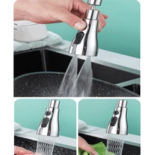 Faucet Extender & Spray Head For Kitchen Sink, Pull-out Kitchen Faucet Sprayer, Small Shower Nozzle For Sink, Adjustable - Silver - View 6