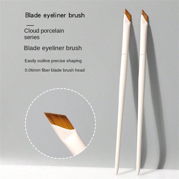 Pincel de delineador con forma de hoja actualizada con punta ultrafina, cepillo angular para cejas y cepillo de detalles precisos, blanco,pinceles de maquillaje brochas para maquillaje cepillo maquillaje pincel maquillaje pinceles para maquillaje brochas maquillaje pinceles maquillaje cepillo maquillaje