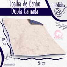 MeF Mae e Filho Mantinha Bebê com Sherpa Cobertor Frio Inverno com Tecido Estampado 100% Algodão Menino e Menina - Rosê - Visão 4