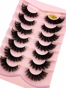 HBZGTLAD 7 Cặp Lông Mi Giả Trong Suốt 3D Tự Nhiên Lông Mi Giả, Lông Mi Giả, Lông Mi Giả - màu đen - Xem 1