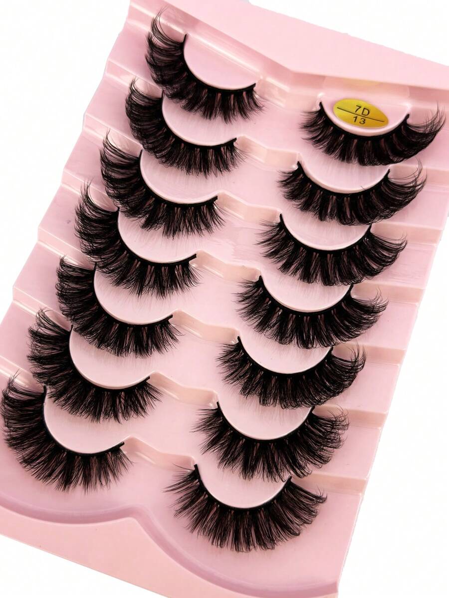 HBZGTLAD 7 Cặp Lông Mi Giả Trong Suốt 3D Tự Nhiên Lông Mi Giả, Lông Mi Giả, Lông Mi Giả - màu đen - Xem 1