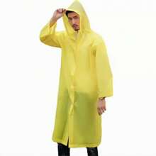 Package 1 Piece Raincoat With Hood For Adult Rain Resistant Material Good Quality