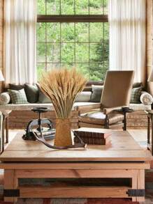 100pcs Dried Wheat Bundle Natural Wheat Sheaf For Autumn Decorations, Diy Design, Home Table, Wedding & Party Centerpieces - Multicolor - View 3